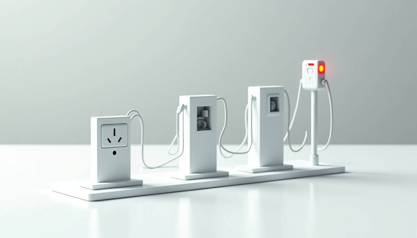 Différents types de bornes de recharge électrique: prise renforcée, Wallbox et borne industrielle