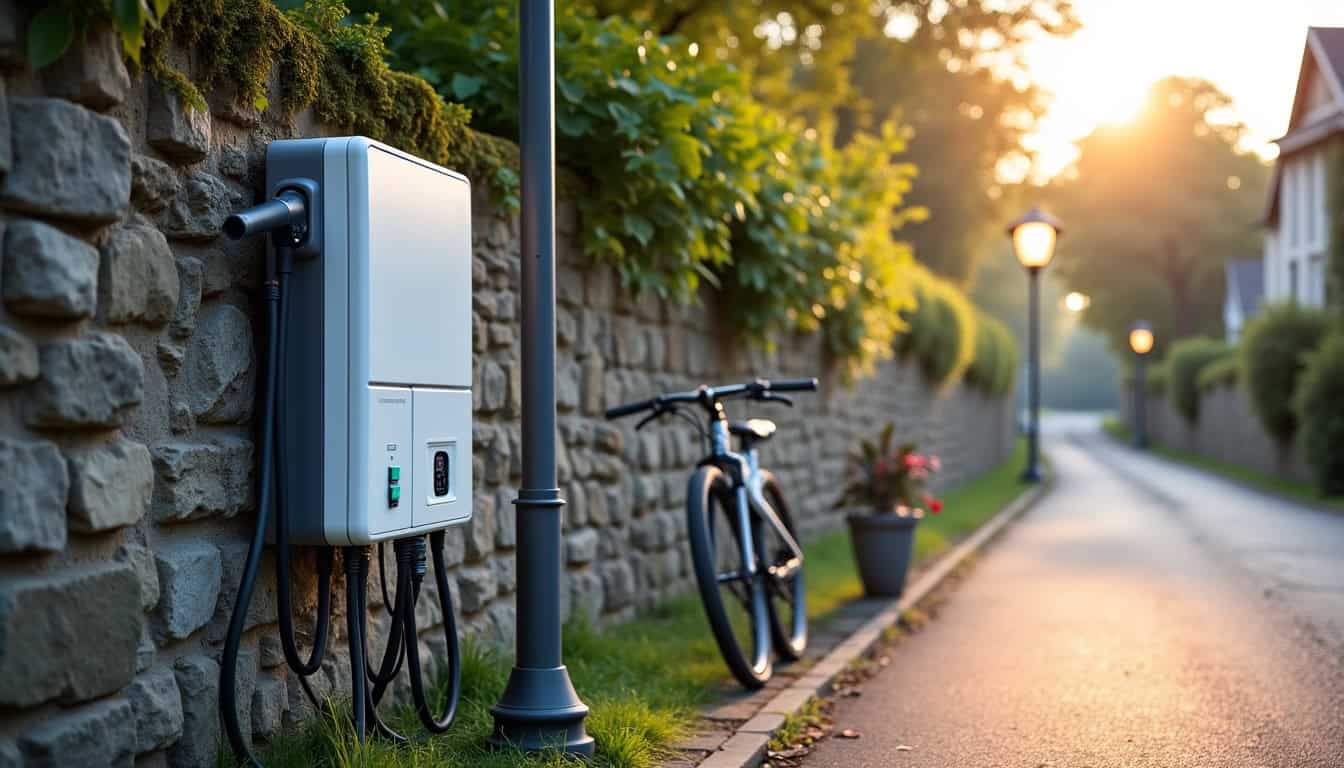 Différents types de bornes de recharge pour véhicules électriques installées à Pabu