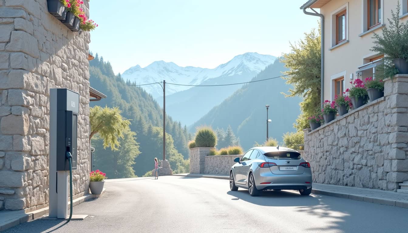 Différents types de bornes électriques installées à Combloux