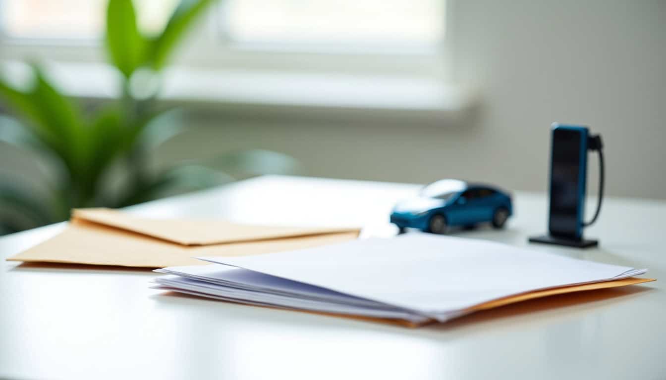 Documents et enveloppes illustrant les aides financières pour l