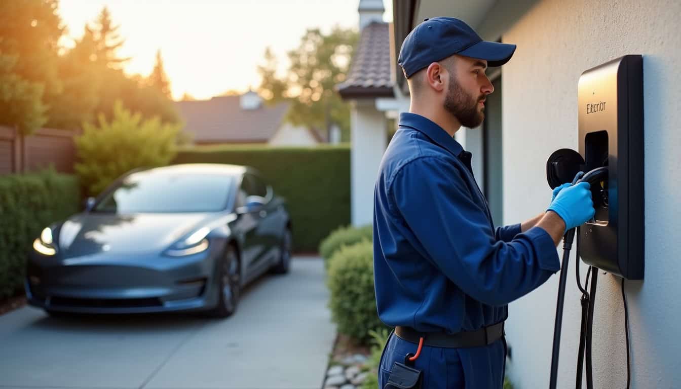 Électricien certifié en train d