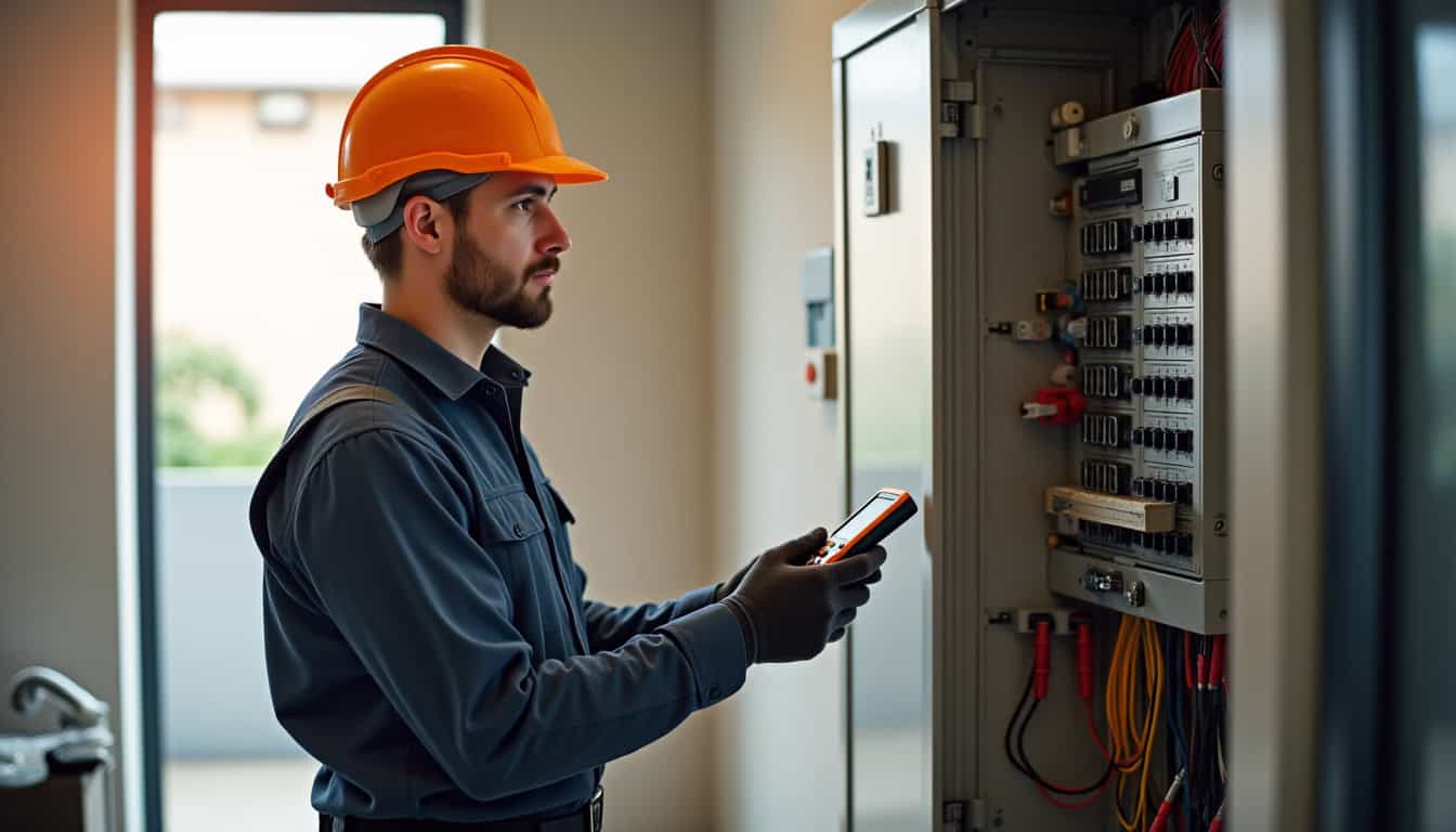 Électricien certifié IRVE en intervention à Smarves, diagnostic sur tableau électrique