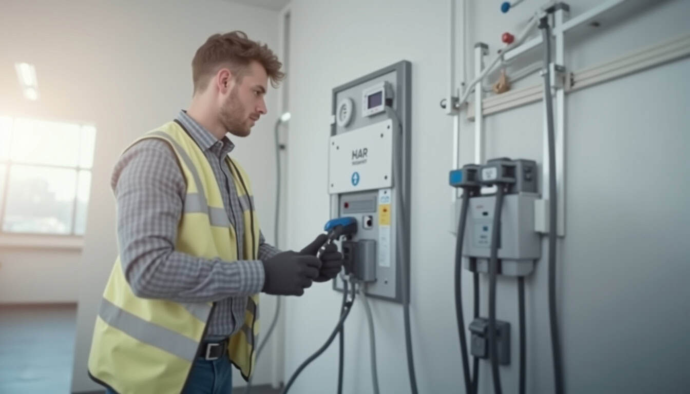 Électricien certifié IRVE lors de l