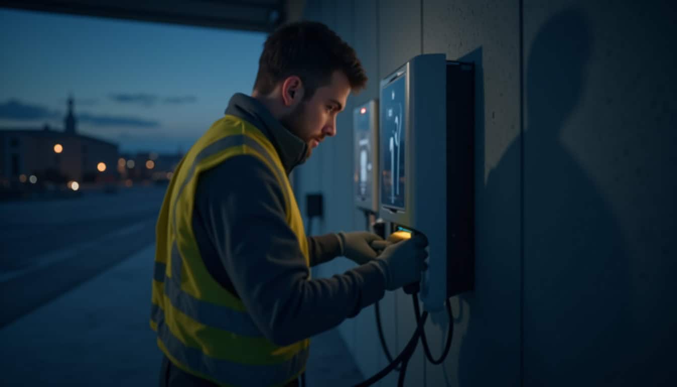 Électricien en intervention pour l