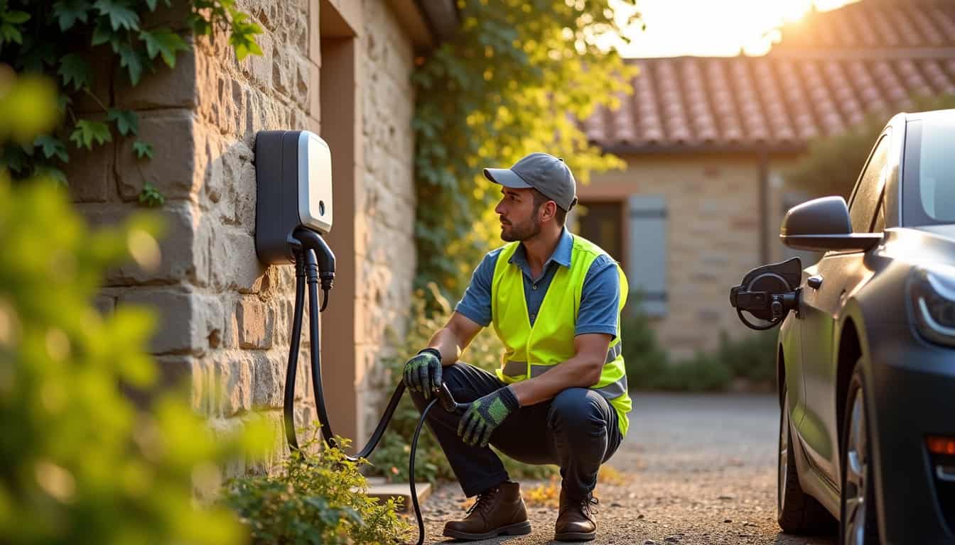 Électricien en intervention pour l