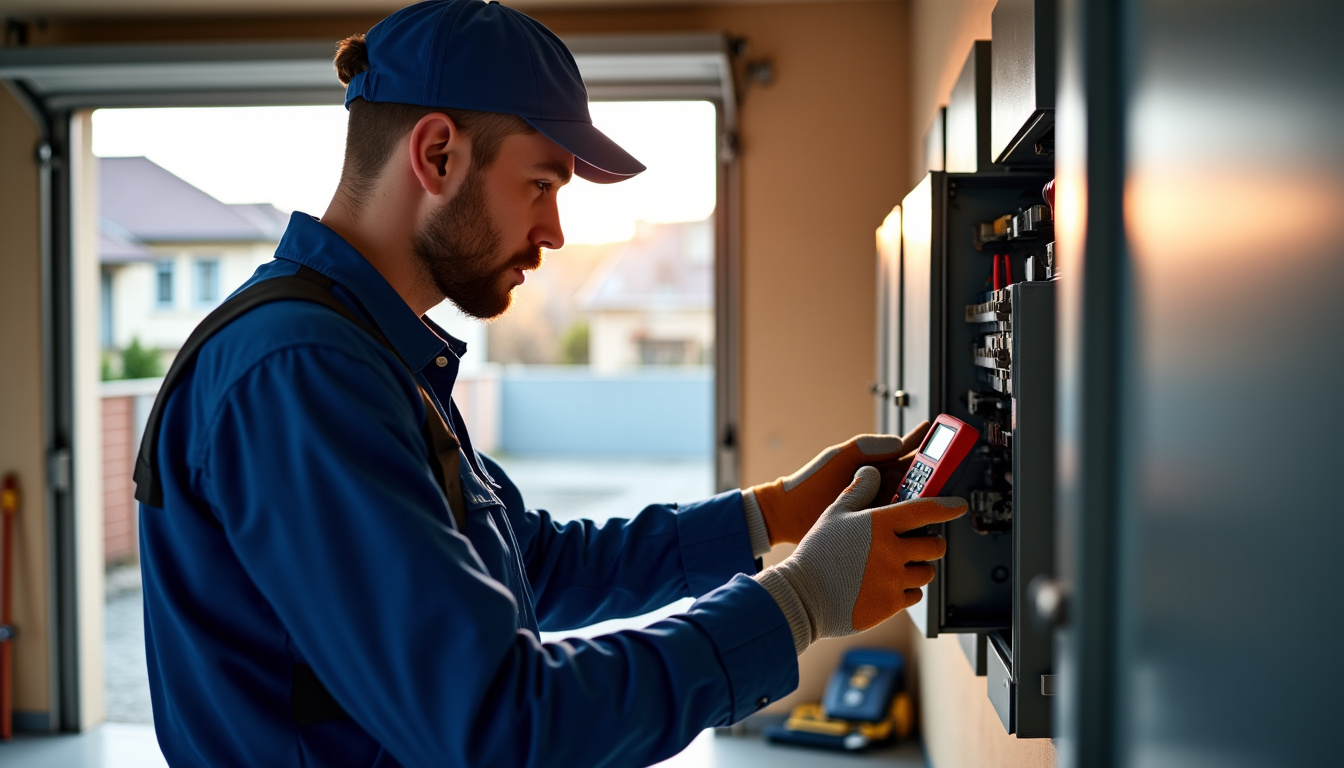 Électricien en train de réaliser un diagnostic électrique pour une installation de borne de recharge à Tarbes
