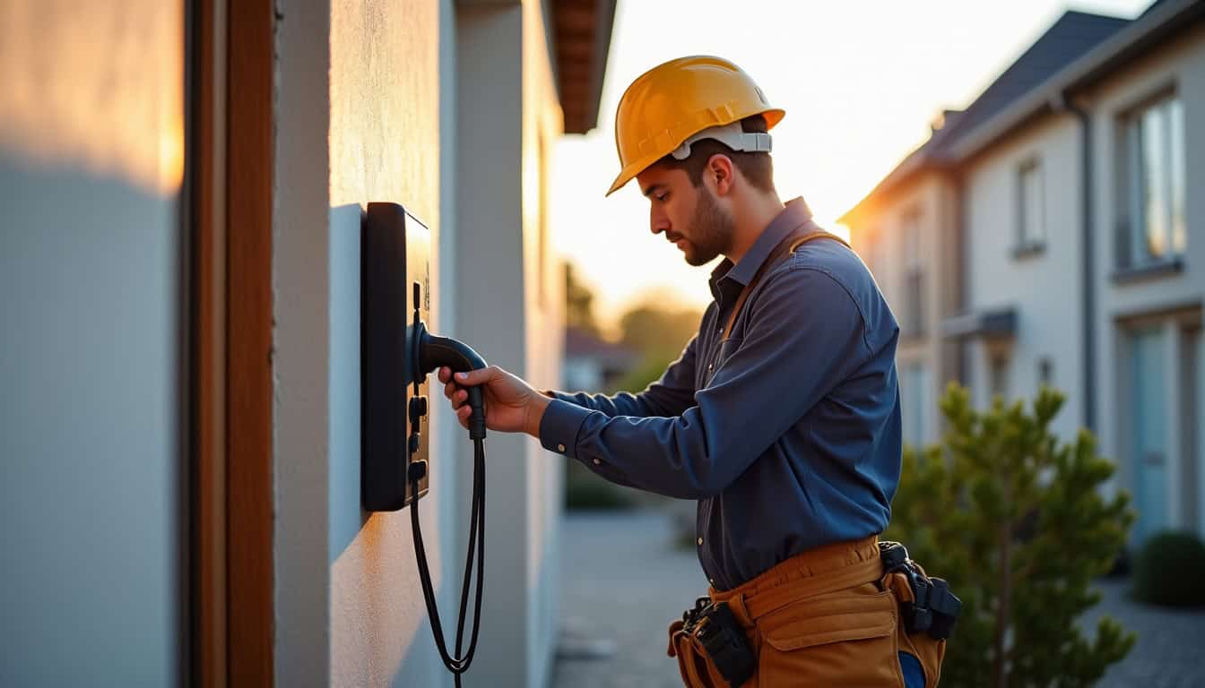 Électricien IRVE certifié en train d