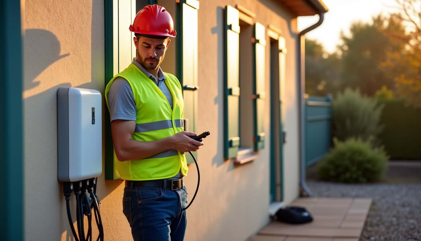 Électricien IRVE certifié en train d