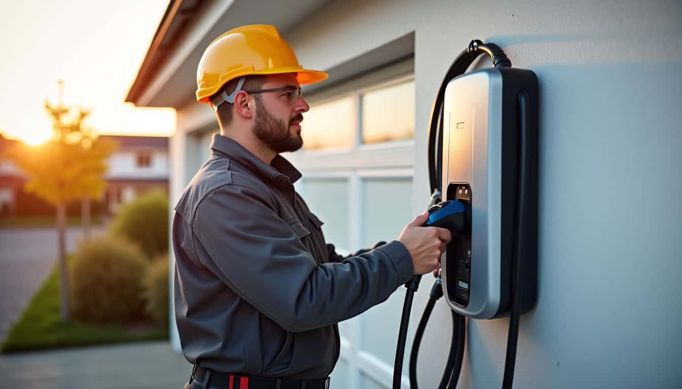 Électricien qualifié IRVE lors de l