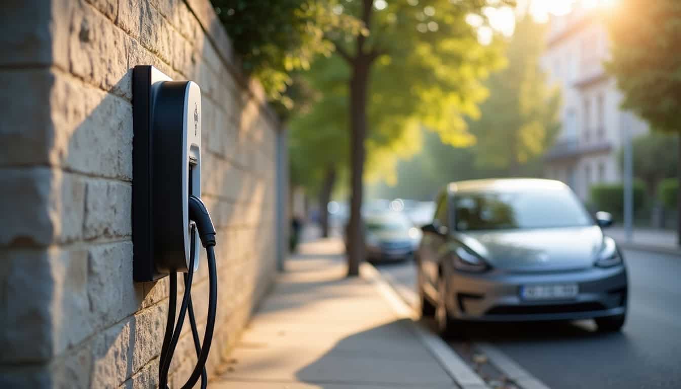 Étape de choix de la borne électrique adaptée à un véhicule en stationnement à Croissy-sur-Seine