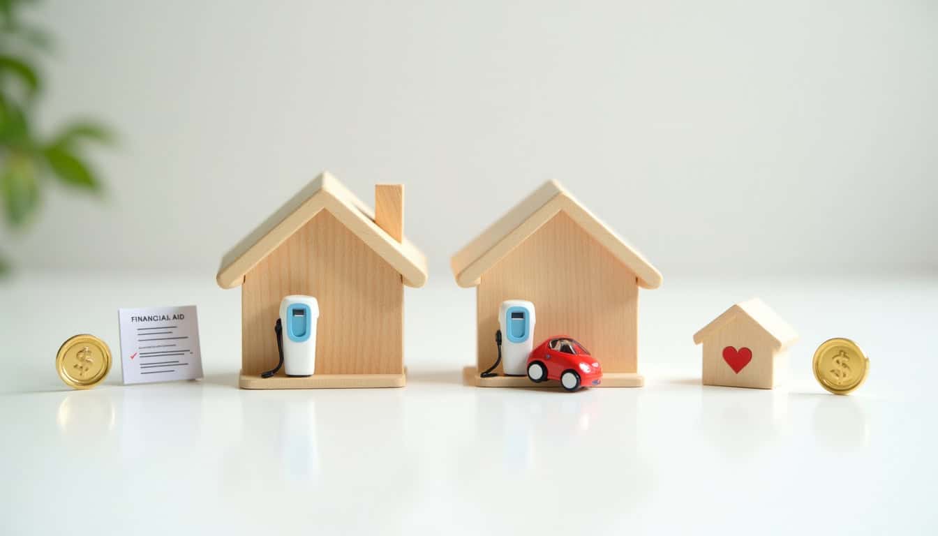 Infographie illustrant les différentes aides financières pour installer une borne électrique à Bornel: crédit d