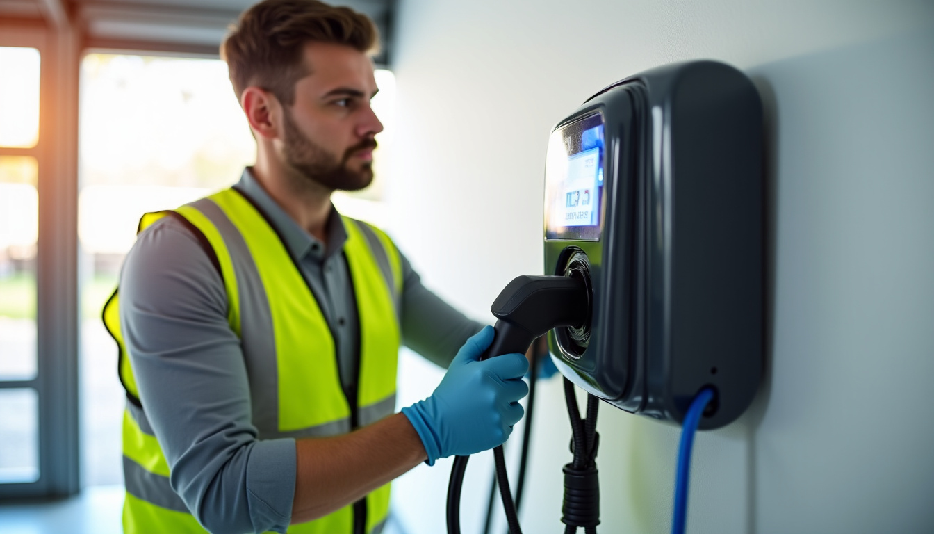 Installateur professionnel en train d