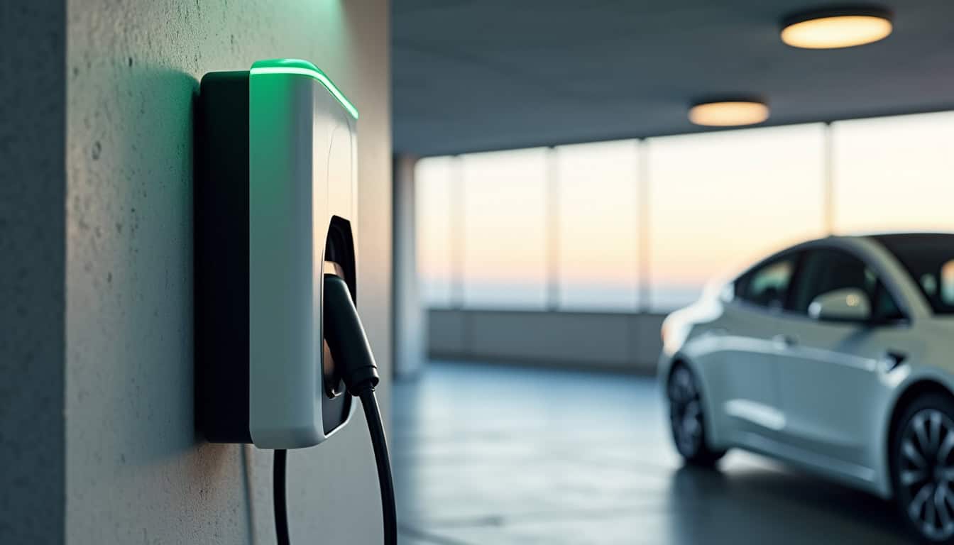 Installation de bornes de recharge pour véhicules électriques dans un parking d