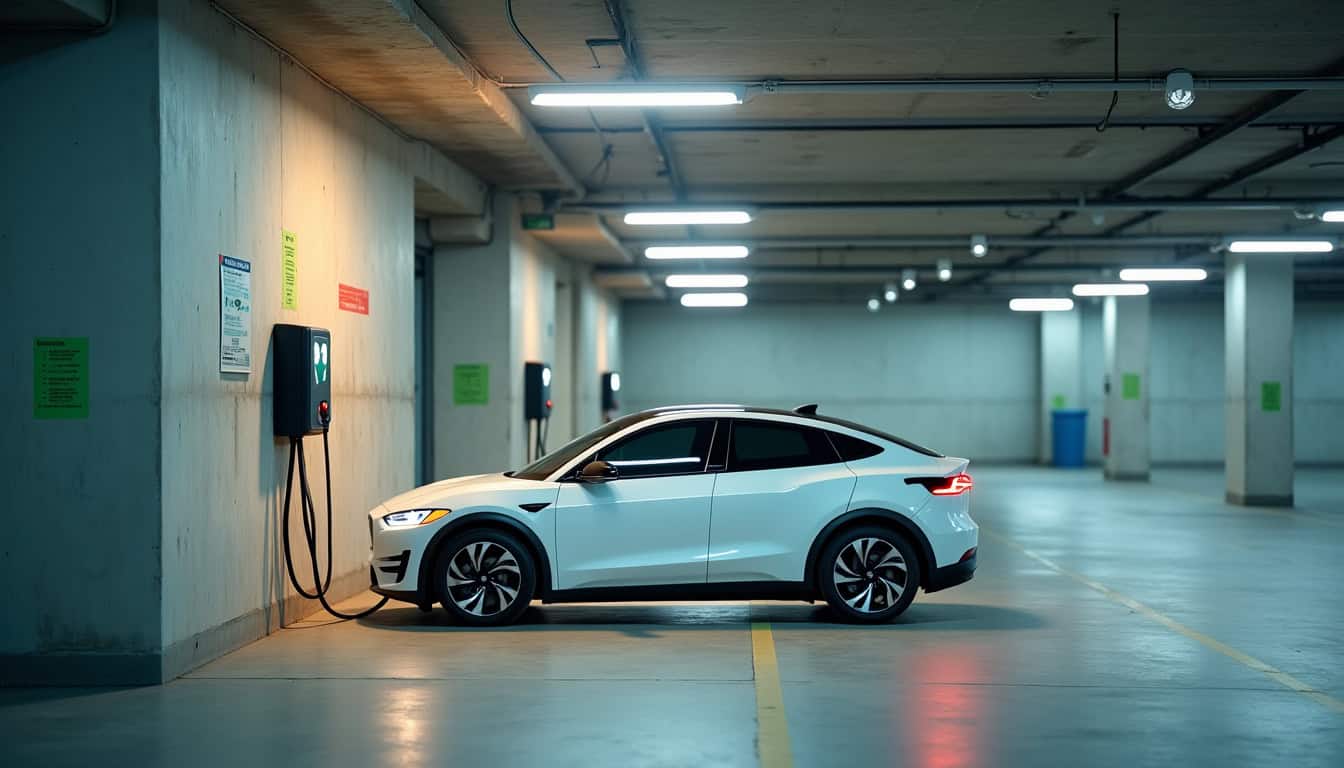 Installation d’une borne de recharge dans un parking de copropriété à Marpiré