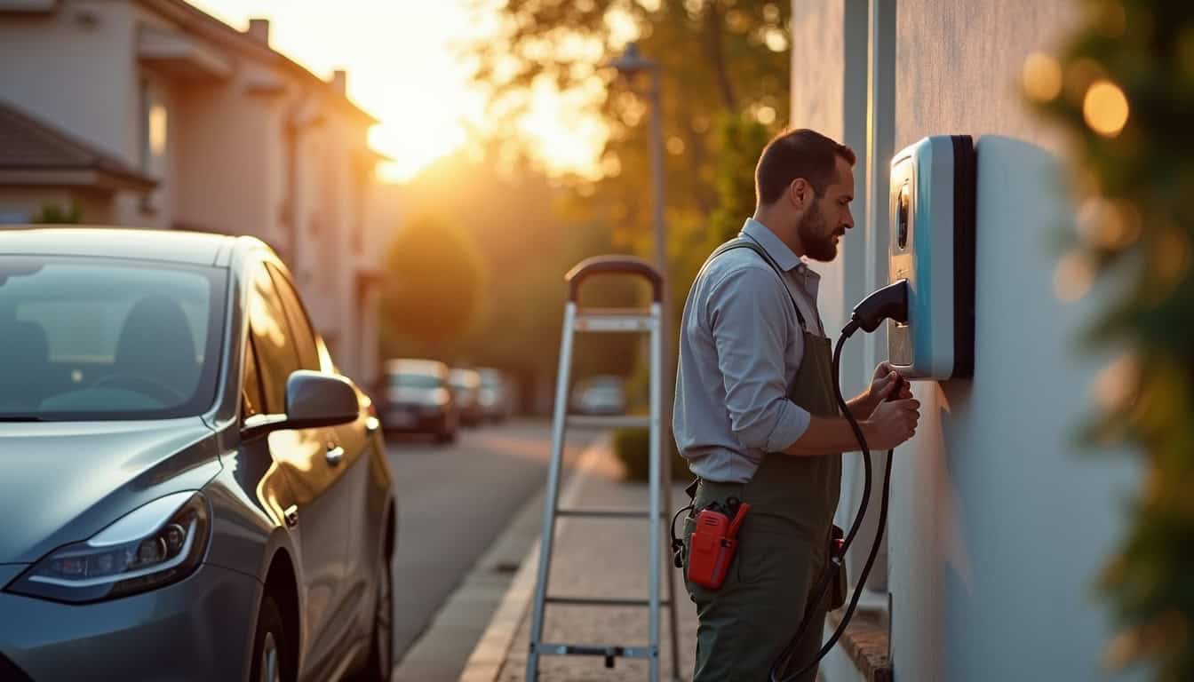 Installation d’une borne de recharge électrique par un professionnel à Osny