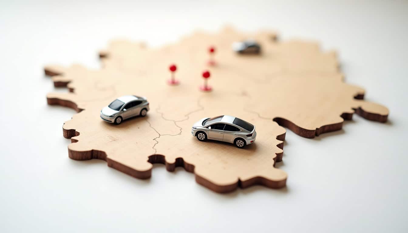 Localisation des bornes de recharge publiques à Brioude sur une carte