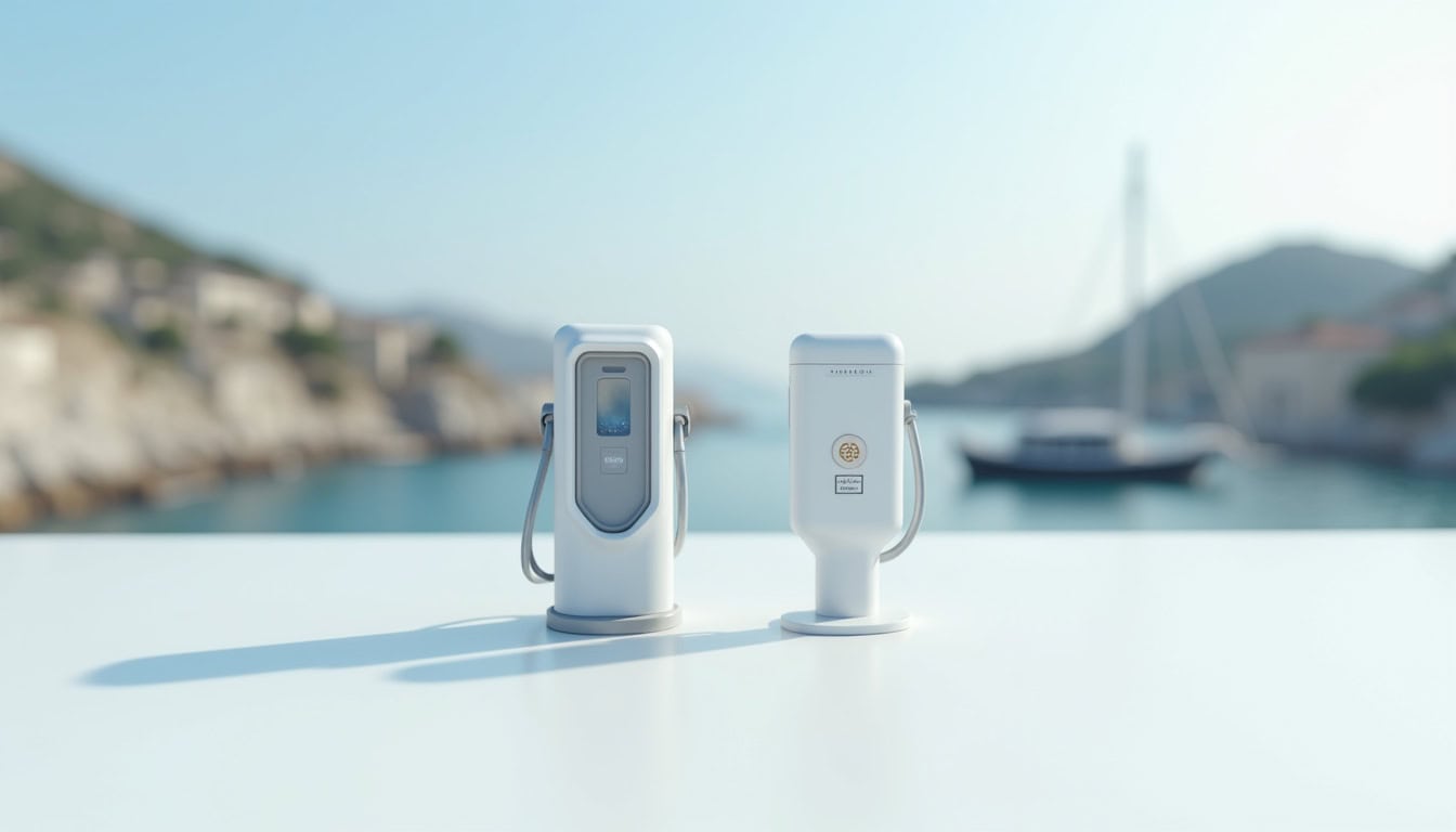 Tableau comparatif des différentes bornes de recharge disponibles à domicile et en public à Courseulles-sur-mer