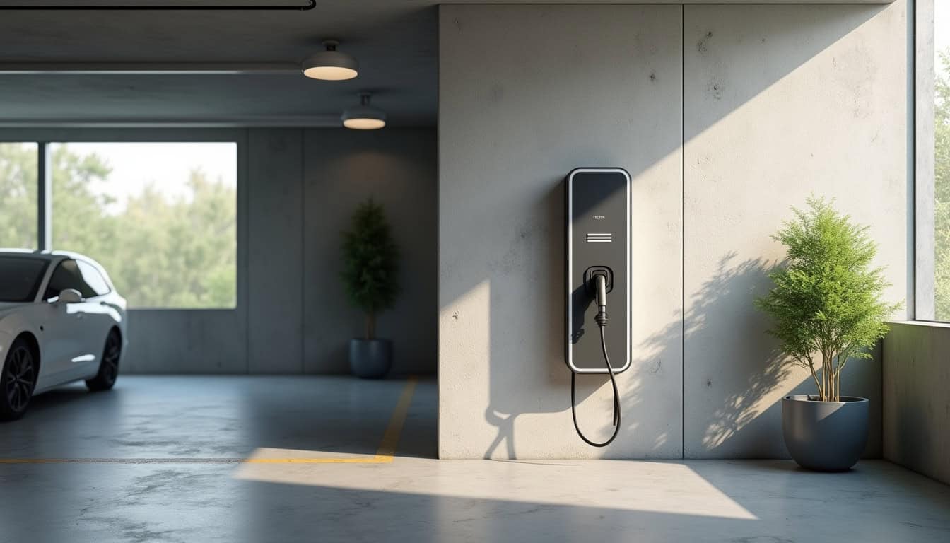 Borne de recharge installée à l