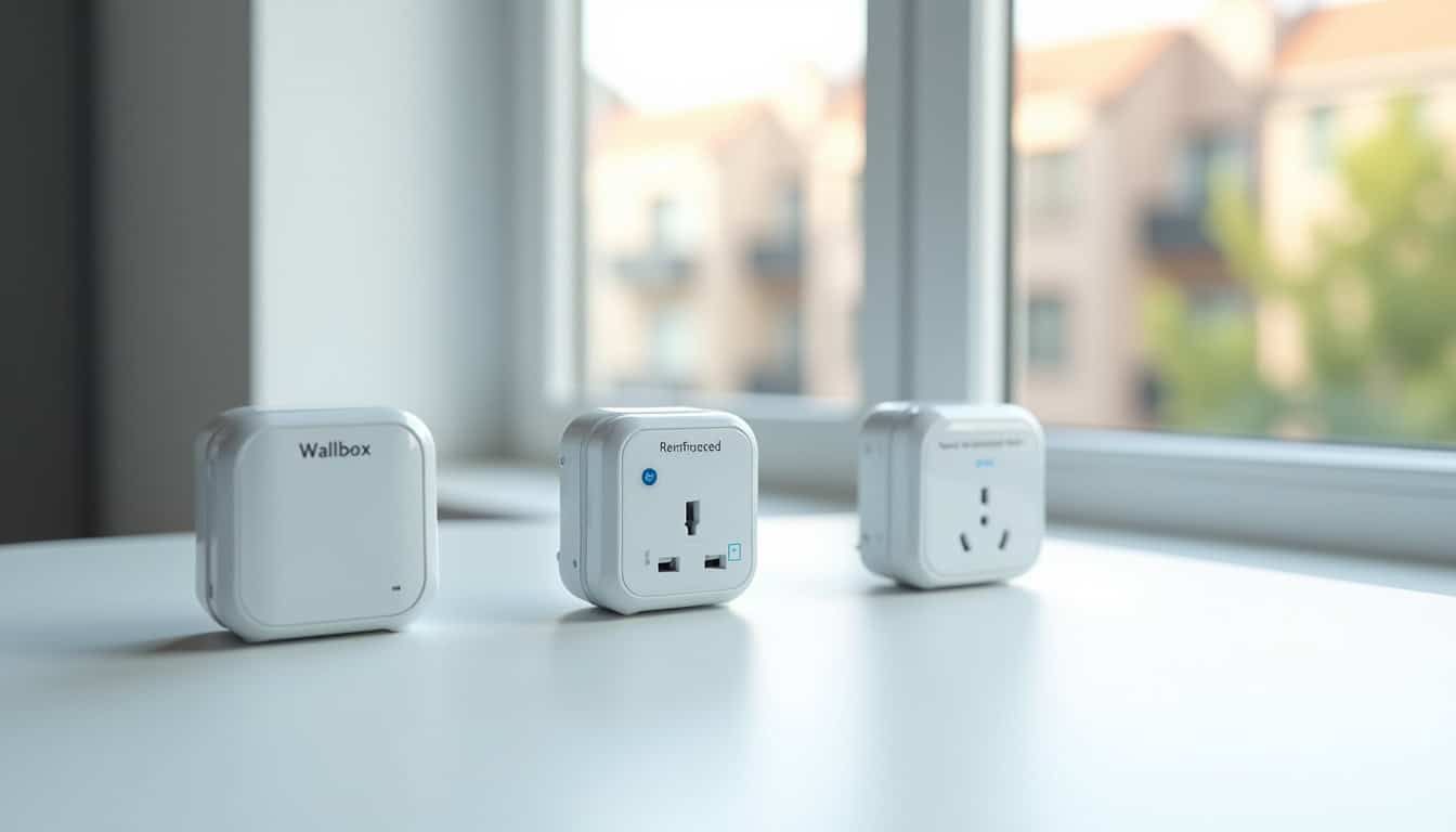 Différents types de bornes de recharge électrique disponibles pour les habitants de La Penne-sur-Huveaune: wallbox, prise renforcée, borne double