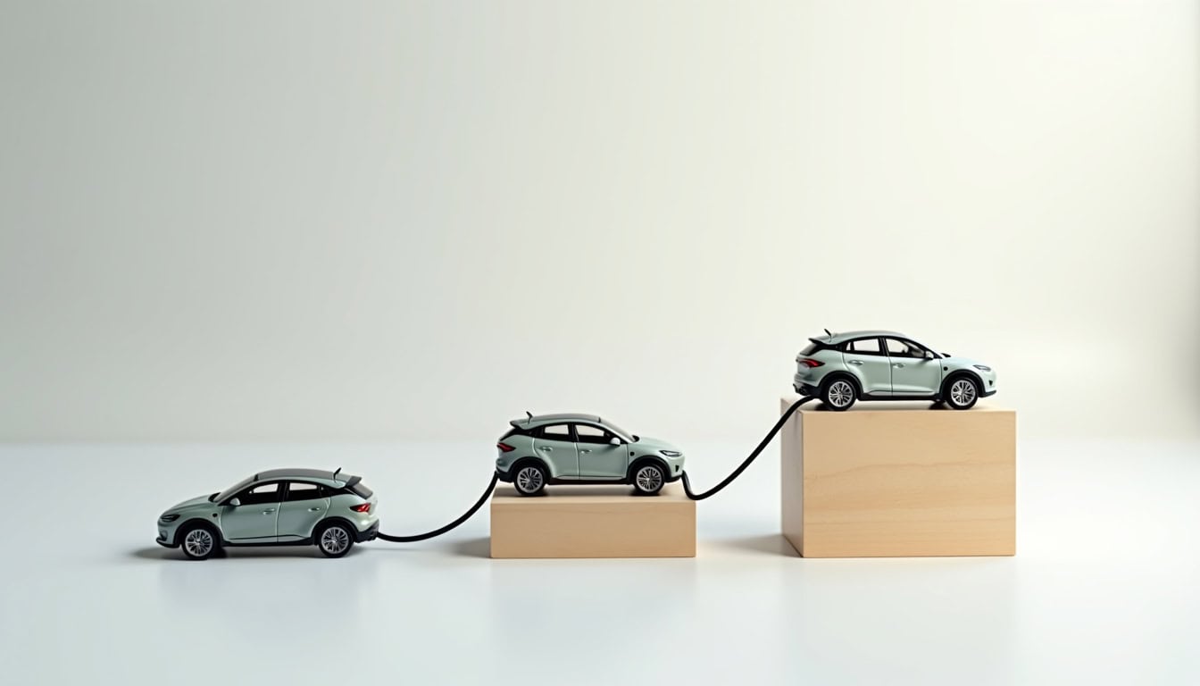 Comparaison visuelle des temps de recharge selon la puissance de la borne électrique (3,7 kW, 7,4 kW, 11 kW)
