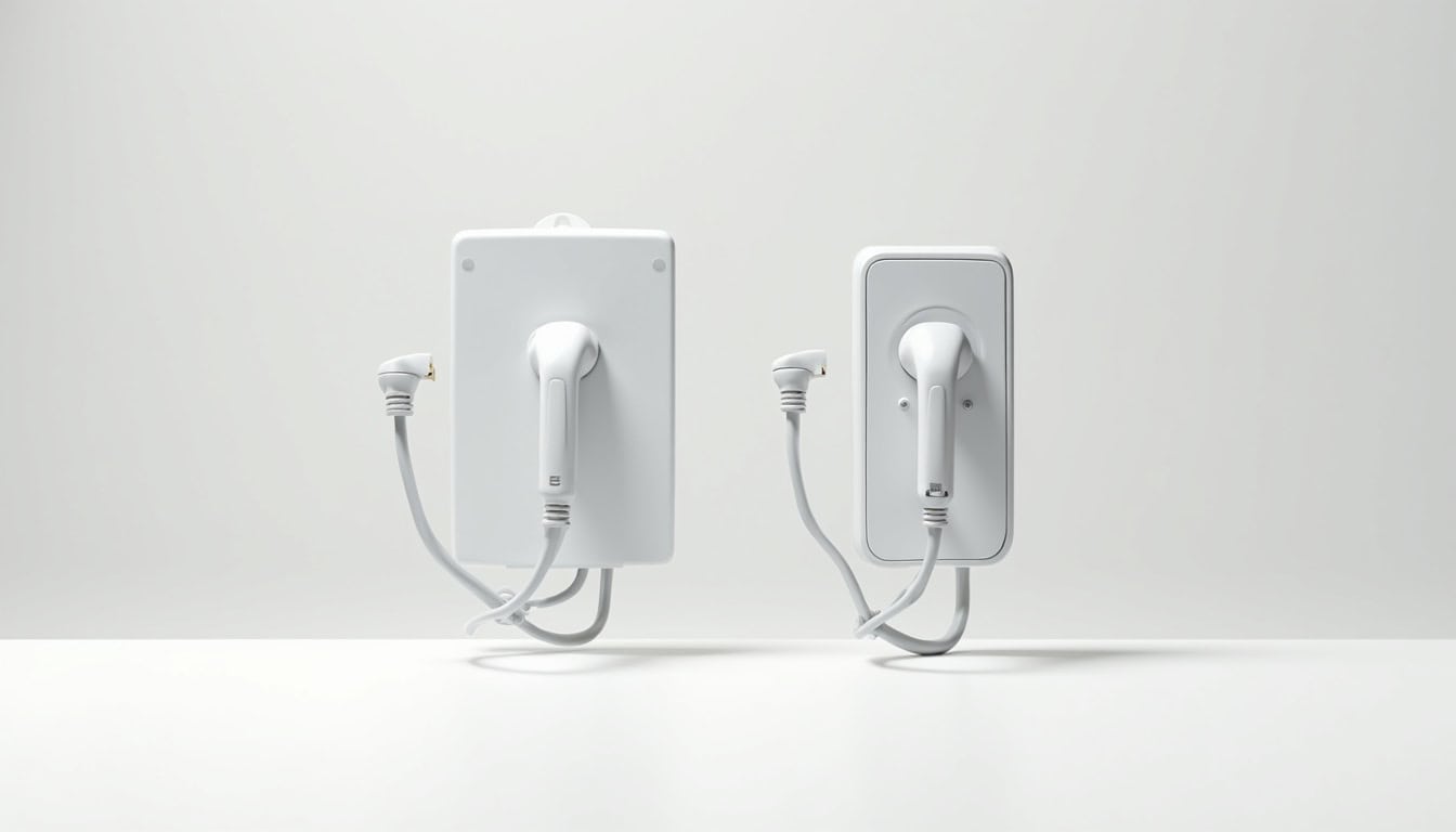 Comparaison entre une borne murale et une prise renforcée pour véhicule électrique