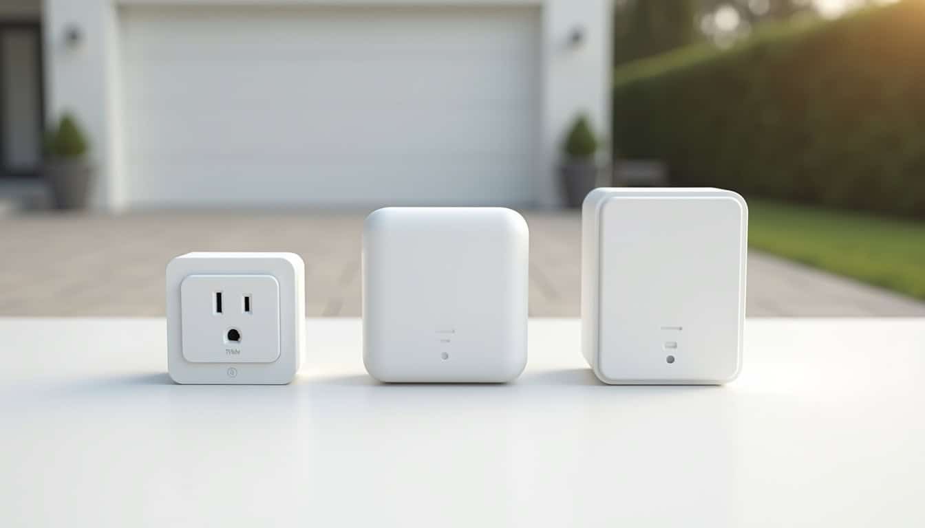 Tableau comparatif de trois types de bornes de recharge: prise renforcée, wallbox 7kW et wallbox 22kW