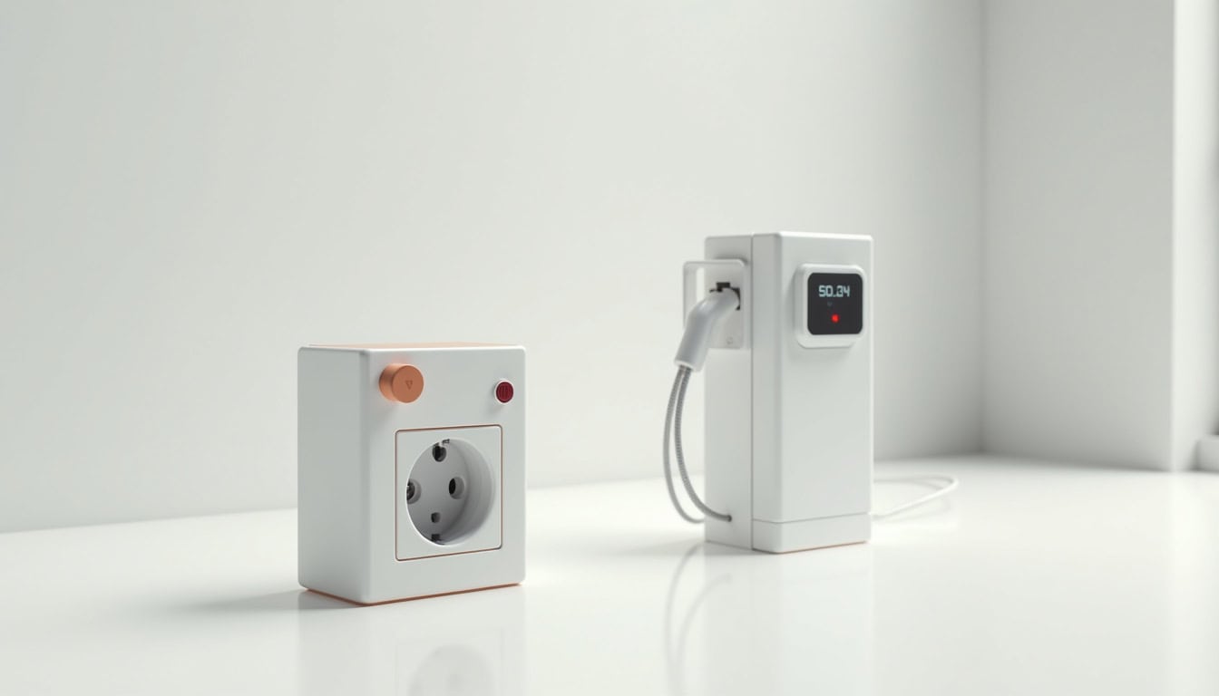 Comparaison entre une prise renforcée et une wallbox pour véhicule électrique