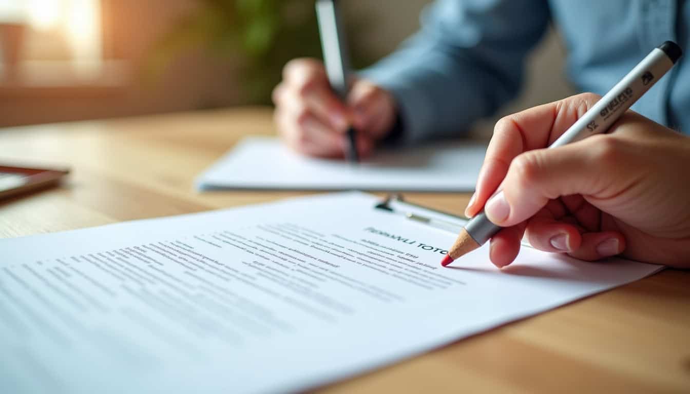 Document de certification IRVE posé sur une table avec un crayon