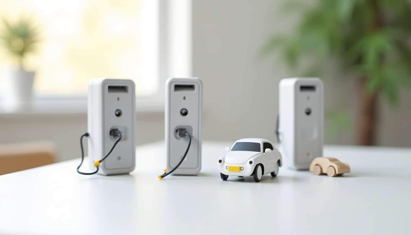 Comparatif des différents types de bornes de recharge électrique à Payns: prise renforcée, wallbox et borne haute puissance