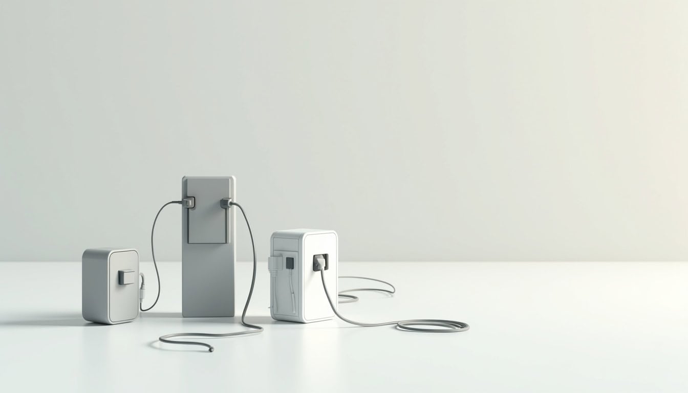 Différents types de bornes de recharge installées à Ploërdut: wallbox, prise renforcée, borne triphasée