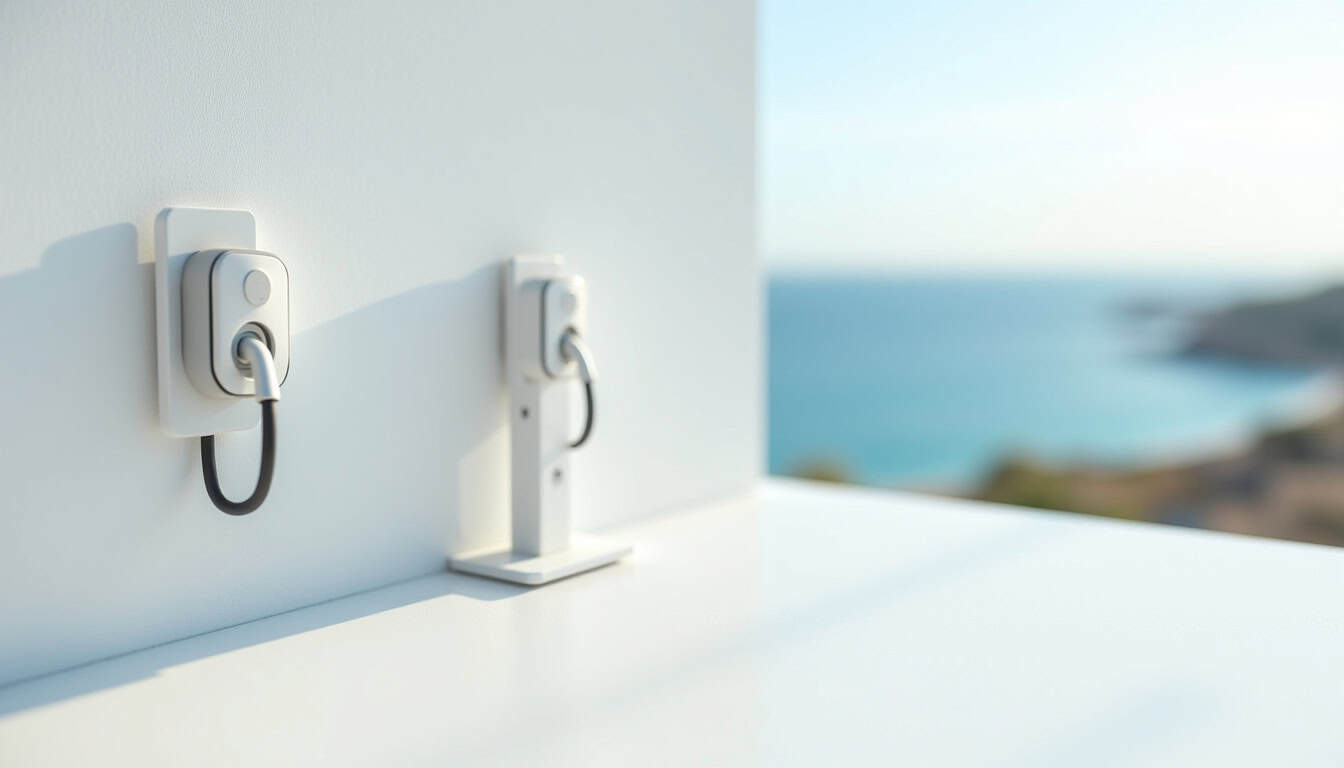 Différents types de bornes de recharge électrique installées à l