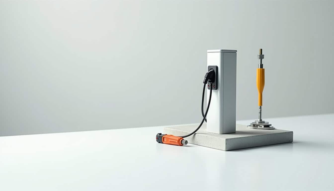 Borne de recharge électrique installée à l