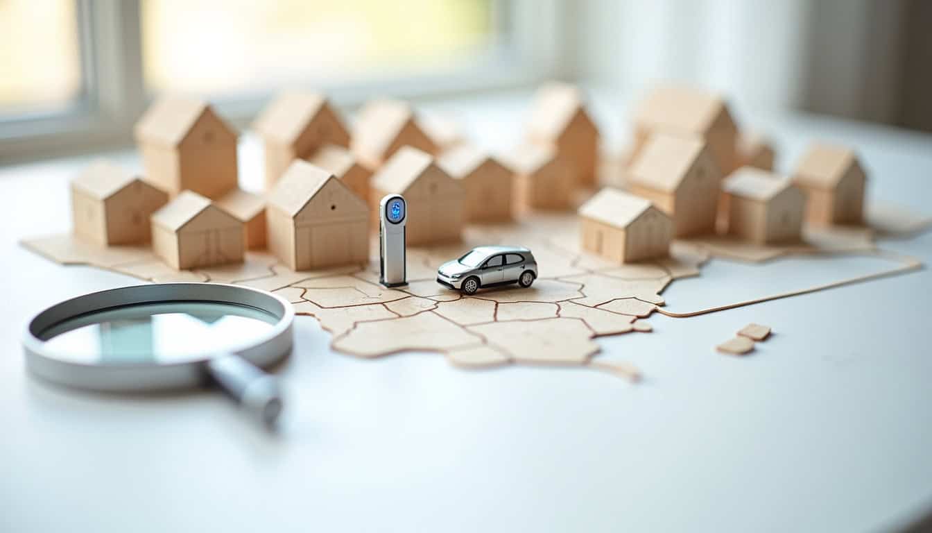 Carte de Vern-sur-Seiche avec les emplacements des bornes de recharge publiques