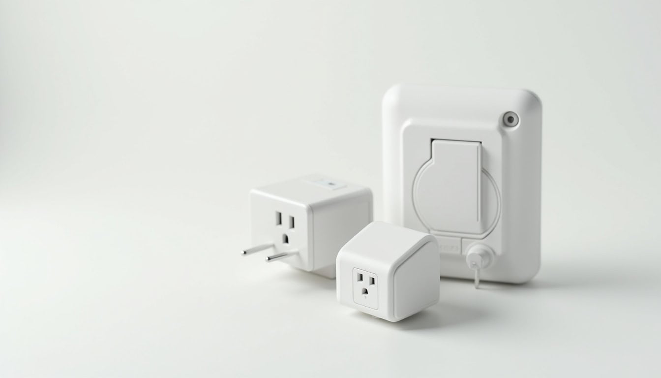 Comparaison visuelle des différents types de bornes électriques: prise renforcée, wallbox standard et borne triphasée