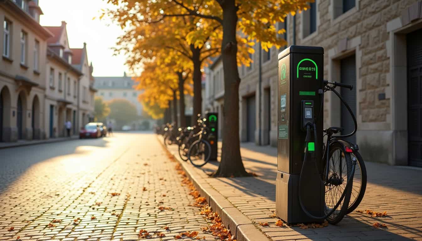 Photo de la borne de recharge publique située à la place de l’Orme Sully à Thorey-en-Plaine