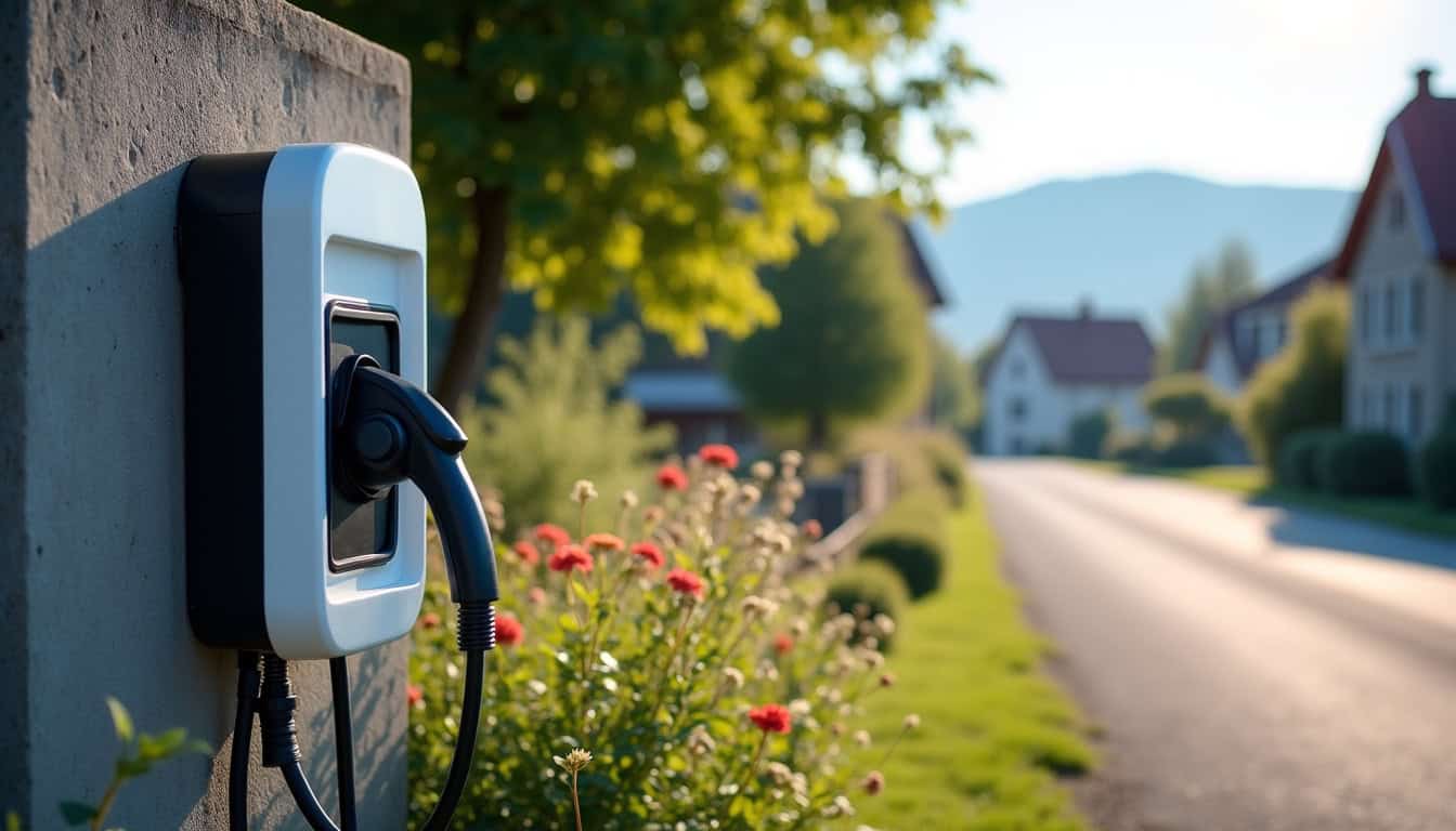 Photo d’une borne de recharge publique située au 2 Chemin des Fraises à Niederbronn-les-Bains