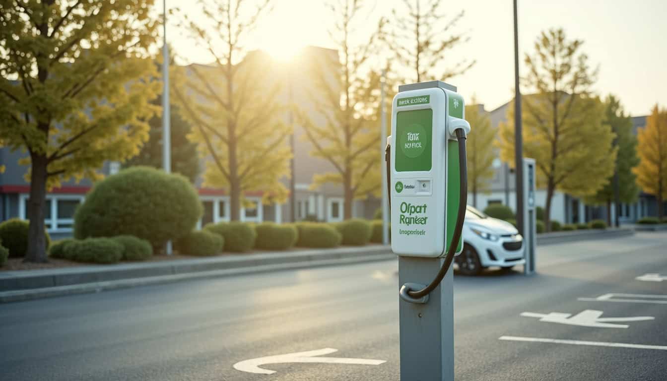 Photo d’une borne de recharge publique Soregies à Les Trois-Moutiers, Avenue Aristide Gigot