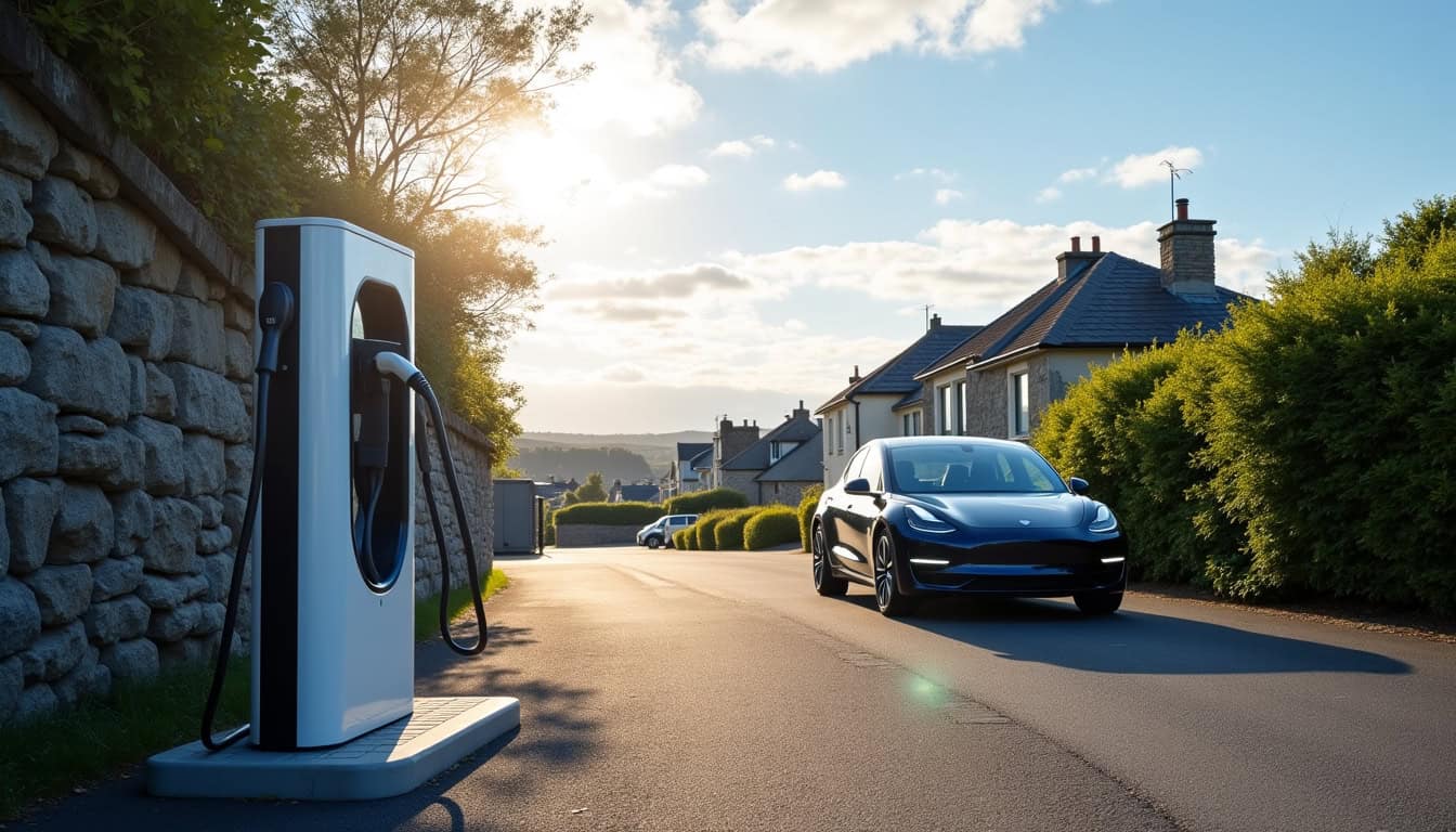 Photographie d’une borne de recharge publique à Penmarch