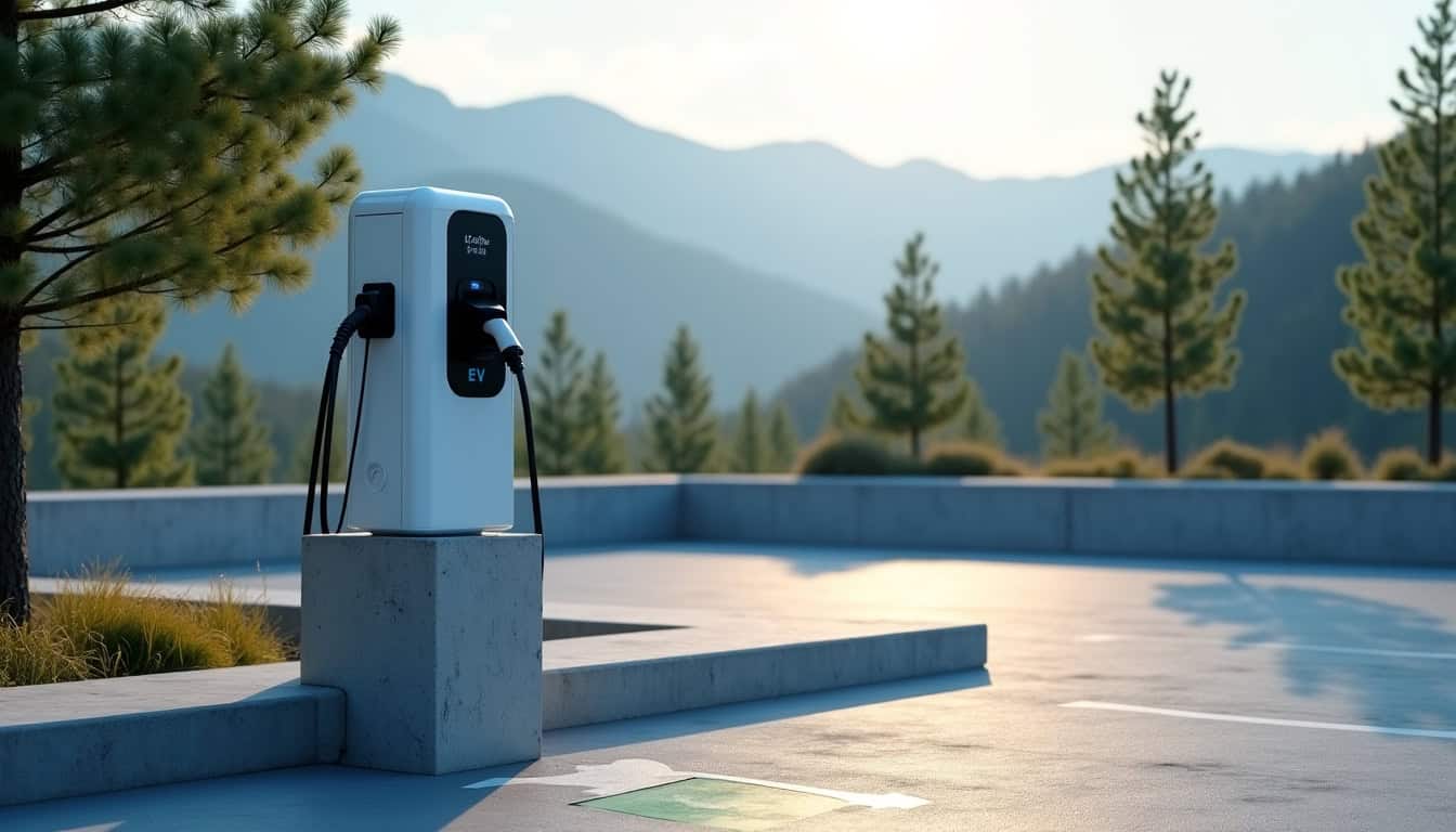 Point de recharge publique pour véhicules électriques à Les Abrets en Dauphiné