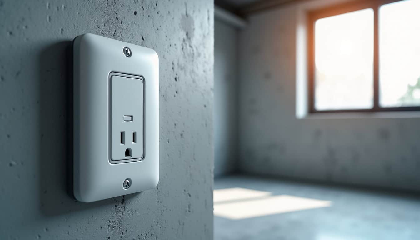Prise renforcée installée dans un garage privé à Meyrieu-les-Étangs