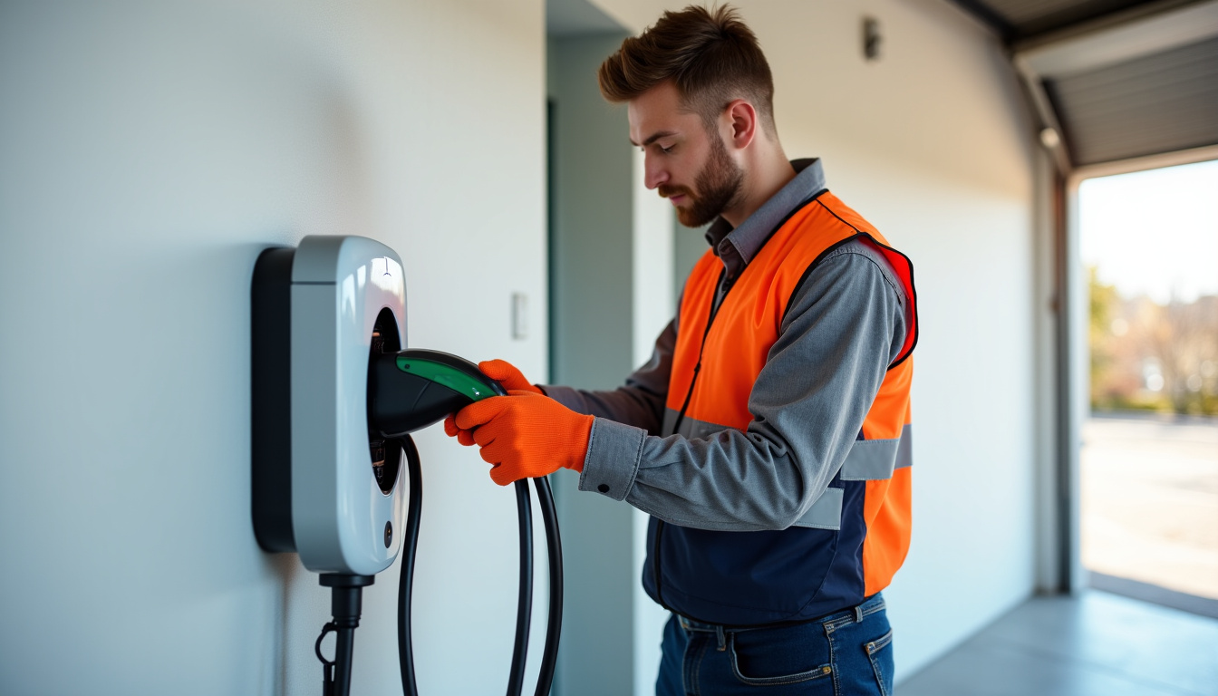 Professionnel certifié IRVE en train d