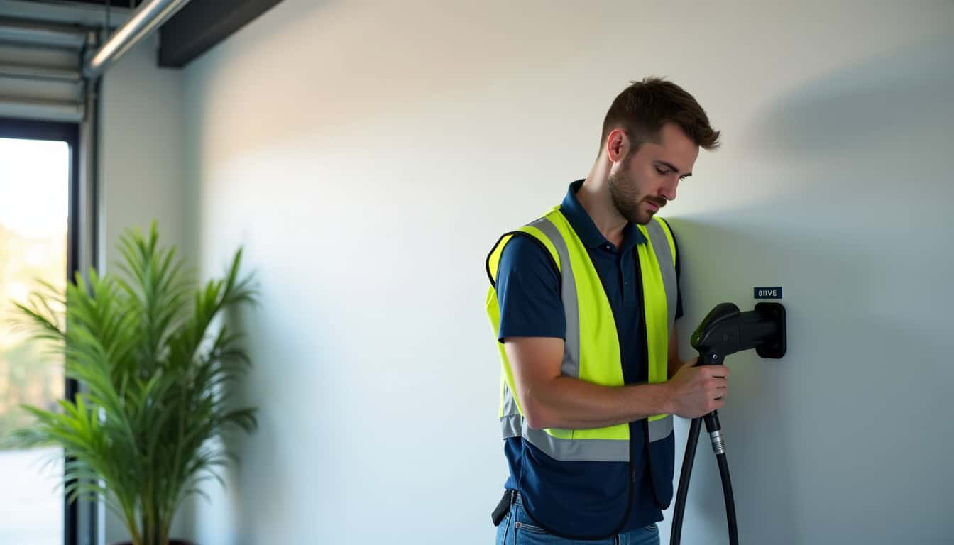 Professionnel IRVE certifié en train d