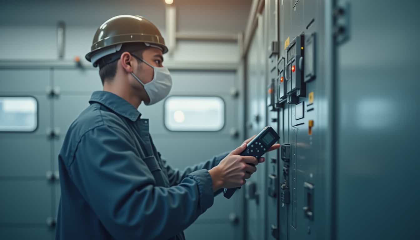 Professionnel IRVE effectuant un diagnostic électrique avant installation d