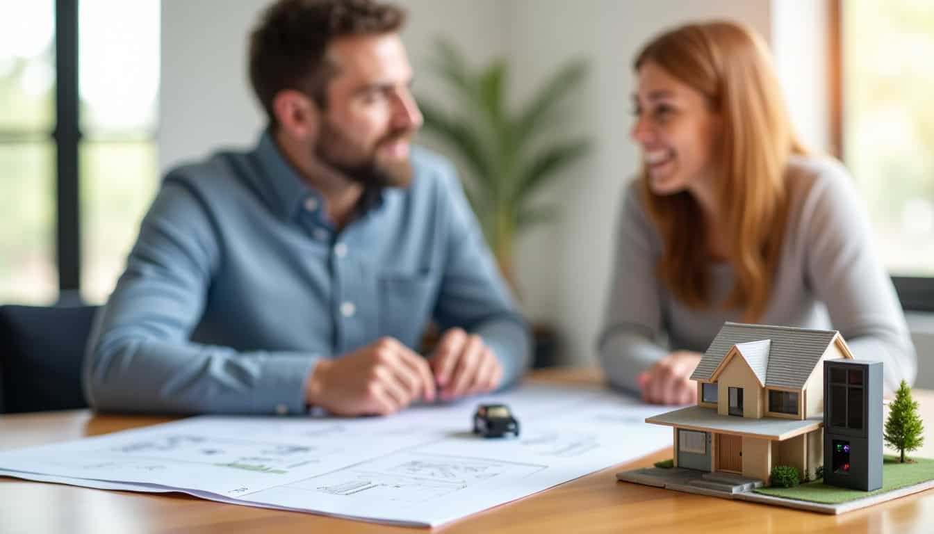 Réunion entre un propriétaire et un installateur IRVE certifié pour discuter de l’installation d’une borne électrique