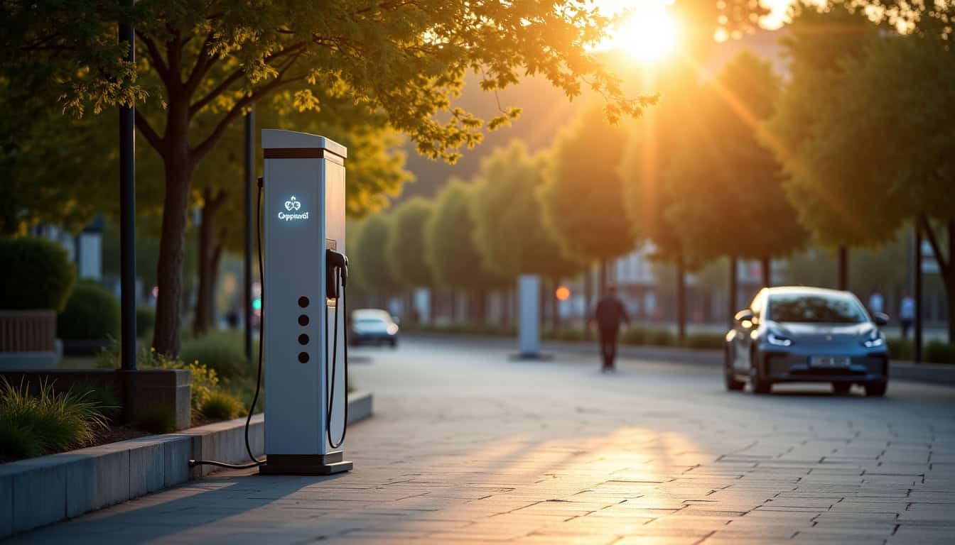 Station de recharge électrique en zone publique à Capvern