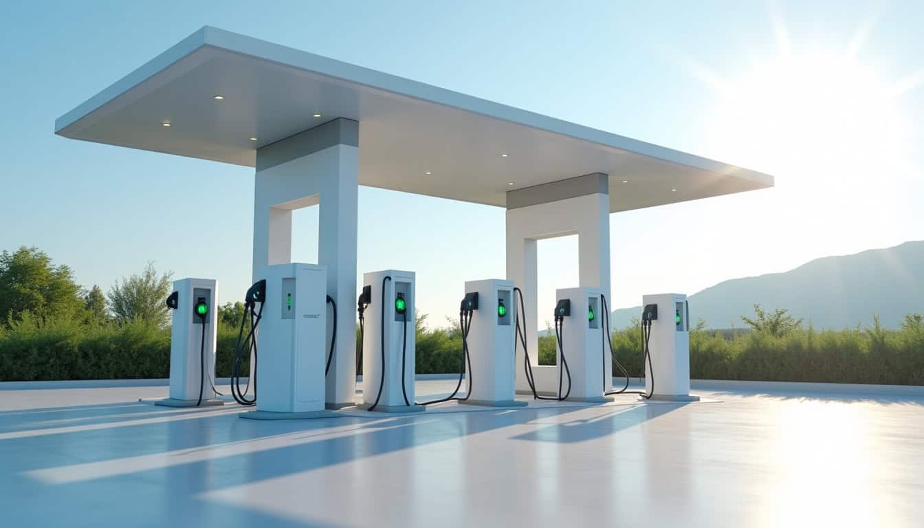 Station de recharge électrique pour voitures à Gourdon avec plusieurs emplacements disponibles