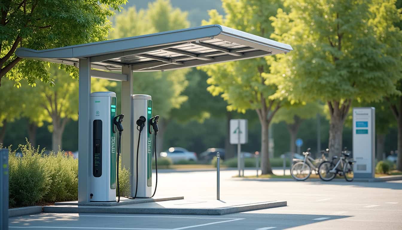 Station de recharge électrique publique à Villefranche-de-Lauragais près d