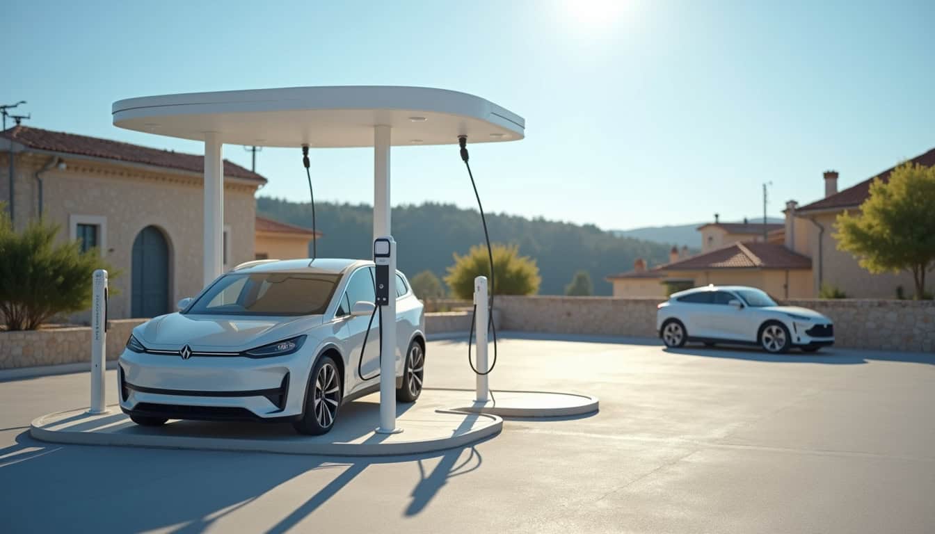 Station de recharge électrique publique située à proximité d