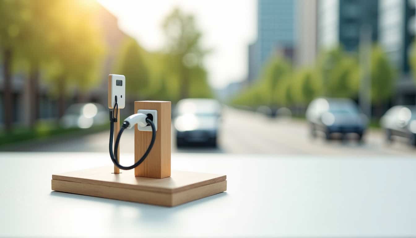 Station de recharge publique pour véhicules électriques à Broons, située rue du Bellouard