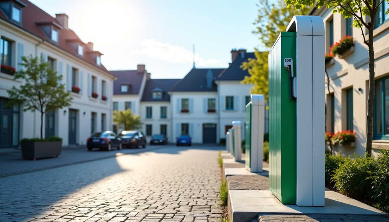 Station de recharge publique située Place Albert Pèlerin à Montebourg